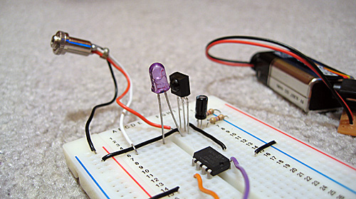 Circuit assembled on prototype board