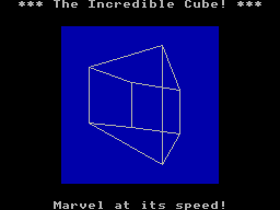 Screenshot showing wonkily-rendered cube