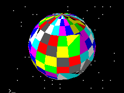 Screenshot showing wonkily-plotted sphere
