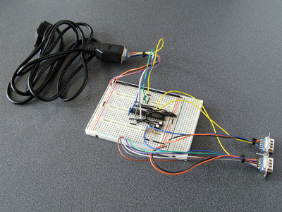 Photo of the revised two-chip adaptor prototype
