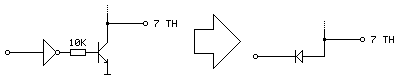 Simplified TH output driver circuit
