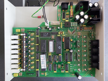 Photo of the main circuit board inside the Economatics SmartBox