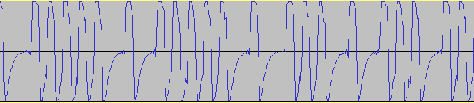 Zoomed in view of Z-Tape recording, showing two different frequencies