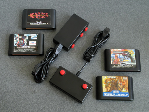 Photo of the completed light gun adaptors